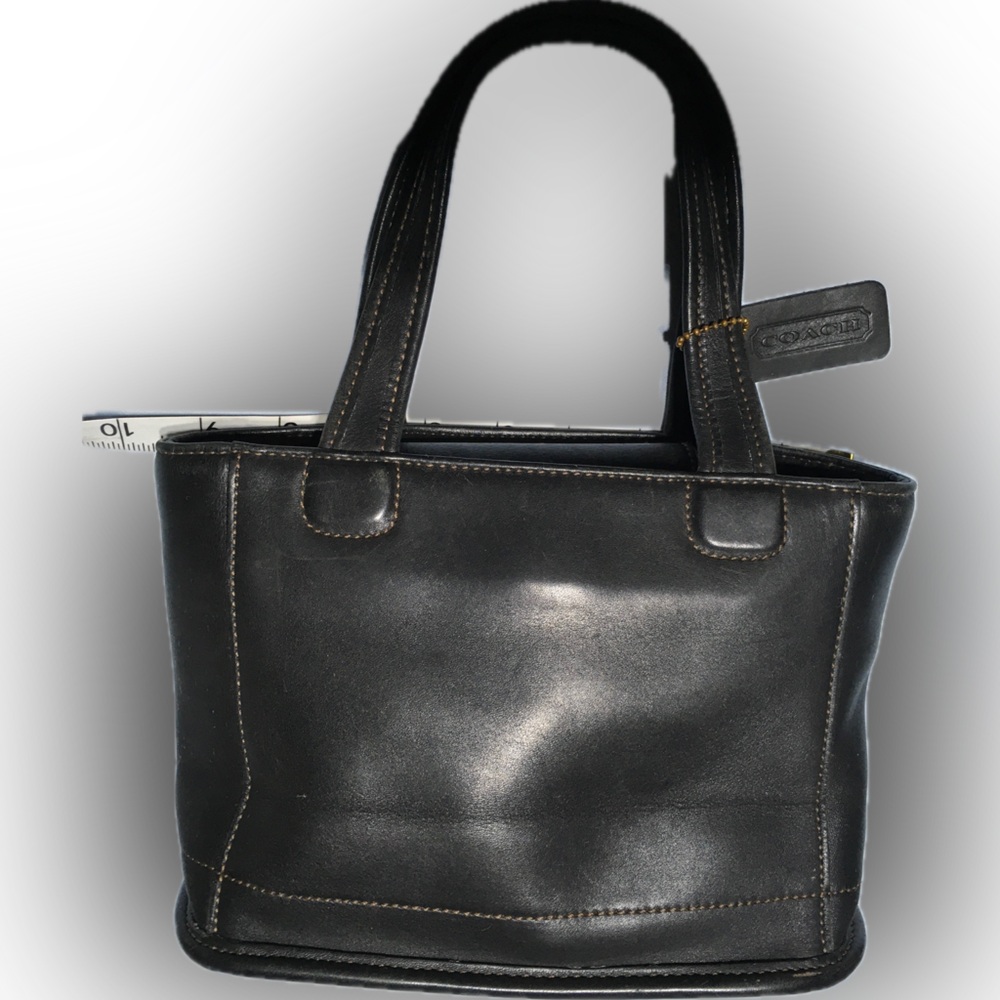 COACH Vintage Bleecker Mini Tote Shoulder Handbag Black RARE 9308 USA